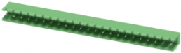 Pin header, 23 pole, pitch 5 mm, angled, green, 1754850