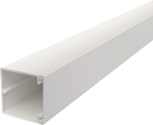 Cable duct, (L x W x H) 2000 x 60 x 60 mm, PVC, pure white, 6191193