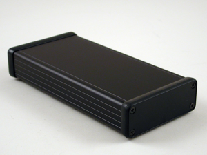 Aluminum enclosure, (L x W x H) 160 x 78 x 27 mm, black (RAL 9005), IP54, 1455J1602BK