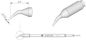 Soldering tip, conical, Ø 0.6 mm, C245929
