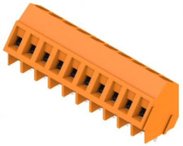 PCB terminal, 10 pole, pitch 5.08 mm, AWG 24-14, 15 A, screw connection, orange, 9994610000