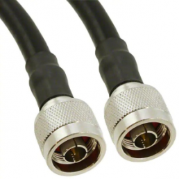 Coaxial Cable, N plug (straight) to N plug (straight), 50 Ω, LMR 400, grommet black, 152 mm, 175101-10-06.00
