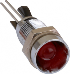 LED signal light, red, 10 mcd, Mounting Ø 8 mm, pitch 2.54 mm, LED number: 1