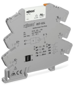 Multifunction relay, 0.1 s to 300 min, 4 functions, 1 Form C (NO/NC), 24 VDC, 6 A/250 VAC, 857-604