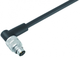Sensor actuator cable, M9-cable plug, angled to open end, 8 pole, 2 m, PUR, black, 1 A, 79 1461 272 08