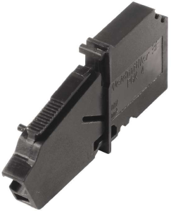 Feed through terminal, push-in connection, 0.5-4.0 mm², 1 pole, 32 A, 6 kV, black, 1288470000