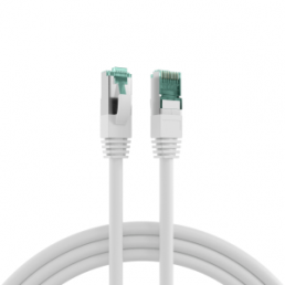 Patch cable, RJ45 plug, straight to RJ45 plug, straight, Cat 6A, S/FTP, LSZH, 1.5 m, white