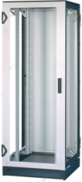 24 U network cabinet, side by side shelf, (H x W x D) 1200 x 600 x 1000 mm, IP20, steel, light gray/black gray, 10130-079