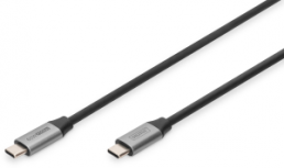 USB 3.0 connection cable, USB plug type C to USB plug type C, 0.5 m, black