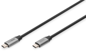 USB 3.0 connection cable, USB plug type C to USB plug type C, 1 m, black