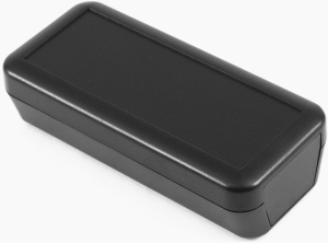 ABS handheld enclosure, (L x W x H) 110 x 50 x 30 mm, black (RAL 9005), IP54, 1552D3BK