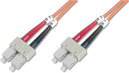 FO duplex patch cable, SC to SC, 1 m, OM2, multimode 50/125 µm