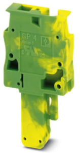 Plug, spring balancer connection, 0.08-6.0 mm², 1 pole, 32 A, 8 kV, yellow/green, 3061046