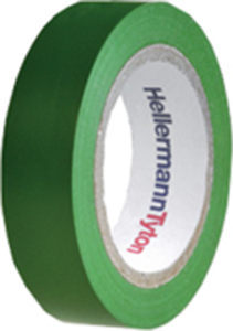 Insulation tape, 15 x 0.15 mm, PVC, green, 10 m, 710-00103