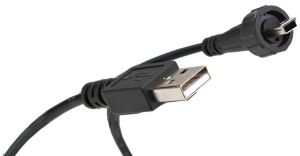 USB 2.0 Adapter cable, USB plug type A to mini USB plug type B, 5 m, black