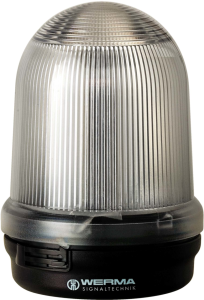 LED double flashing light, Ø 98 mm, white, 115-230 VAC, IP65