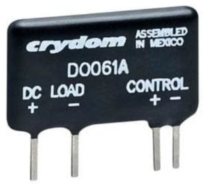 Solid state relay, 60 VDC, 3-9 VDC, 1 A, PCB mounting, DO061A