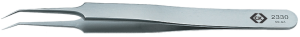 ESD precision tweezers, uninsulated, antimagnetic, stainless steel, 110 mm, T2330