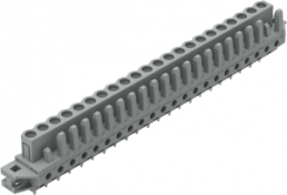 Socket header, 22 pole, pitch 5 mm, straight, gray, 232-152/031-000