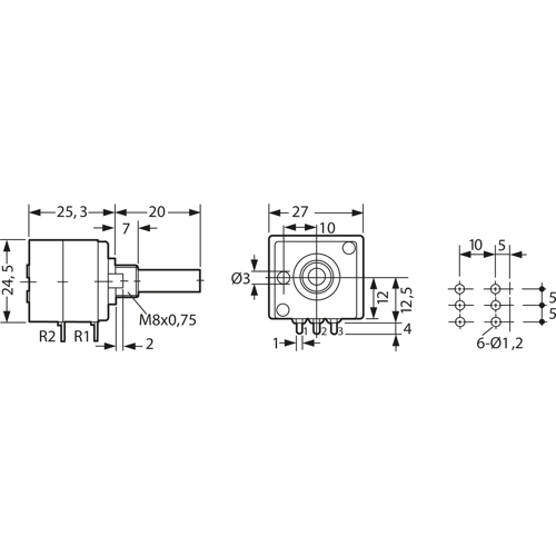 RK 27112 2 X 500K LOG ALPS Potentiometers Image 2