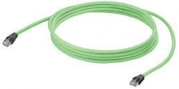 System cable, RJ45 plug, straight to RJ45 plug, straight, Cat 5, SF/UTP, PUR, 6 m, green