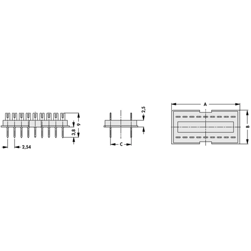 DILS 16 GO Fischer Elektronik PCB Connection Systems Image 2