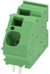 PCB terminal, 1 pole, pitch 15 mm, AWG 24-6, 76 A, spring-clamp connection, green, 1986631