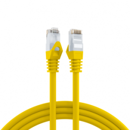 Patch cable, RJ45 plug, straight to RJ45 plug, straight, Cat 6, U/UTP, LSZH, 1.5 m, yellow