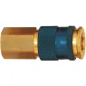 Quick-release coupling, green, L 54.5 mm, 35 bar, brass, 107664