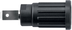 4 mm socket, flat plug connection, mounting Ø 12.2 mm, CAT III, black, SEPB 6451 NI / SW
