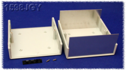 ABS device enclosure, (L x W x H) 280 x 200 x 76 mm, light gray (RAL 7035), IP54, 1598JGY
