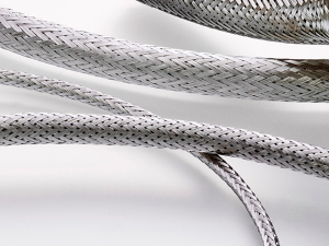 Metal braided sleeve, inner Ø 3 mm, range 3-4.5 mm, -65 to 150 °C