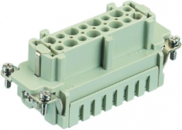 Socket contact insert, 16B, 8 pole, equipped, cage clamp terminal, with PE contact, 09340062716