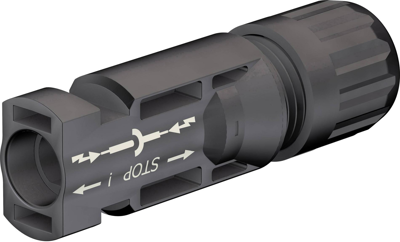 MC4 plug, 4.0-6.0 mm², cable Ø 5.9 to 8.8 mm, 1 kV, 39 A, 32.0017P0001-UR