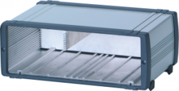 Die-cast aluminum enclosure, (L x W x H) 240 x 242.5 x 87 mm, light gray (RAL 7035), IP66, 418-002-20