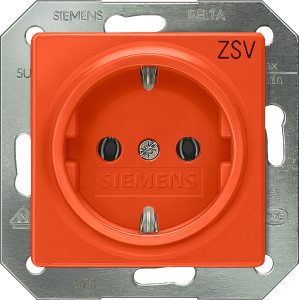 DELTA i-system socket cover without insert with ZSV inscription, orange