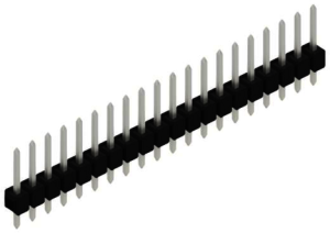 Pin header, 20 pole, pitch 2.54 mm, straight, black, 10048205