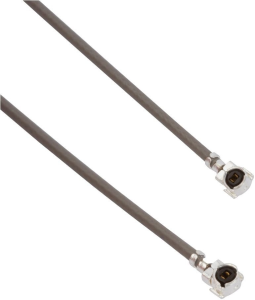 Coaxial Cable, AMC plug (angled) to AMC plug (angled), 50 Ω, 1.13 mm micro cable, 200 mm, A-1PA-113-200G2