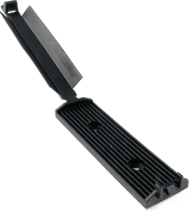 Flat cable clip, polyamide, black, self-adhesive, (L x W x H) 56.5 x 25 x 14.8 mm