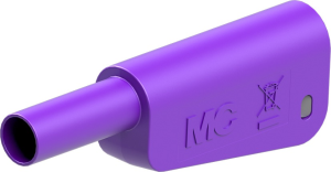 4 mm plug, solder connection, 2.5 mm², CAT II, CAT III, purple, 66.2023-26