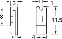 Coding strip for female/male connector, 926498-1