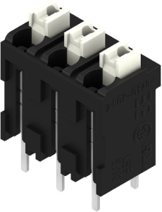 PCB terminal, 3 pole, pitch 5 mm, AWG 28-14, 10 A, spring-clamp connection, black, 1825970000