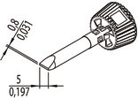 0142CDLF50/SB Ersa Soldering tips, desoldering tips and hot air nozzles Image 2