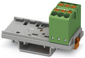 Distribution block, push-in connection, 0.14-4.0 mm², 6 pole, 24 A, 8 kV, green, 3273008