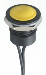 Pushbutton, 1 pole, yellow, unlit , 2 A/24 V, mounting Ø 16.2 mm, IP65/IP67, IAR3F1500