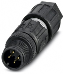 Plug, M12, 4 pole, IDC connection, screw locking, straight, 1641714