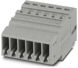 COMBI jack, push-in connection, 0.14-4.0 mm², 6 pole, 24 A, 6 kV, gray, 3000660