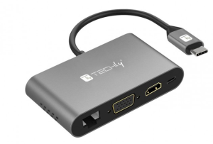USB 3.1 Type-C docking station to 2x USB3.0, HDMI, VGA, RJ45, USB Type-C, SD