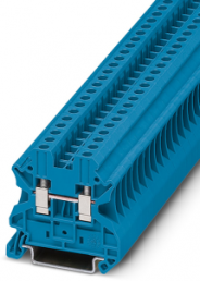 Through terminal block, screw connection, 0.14-4.0 mm², 2 pole, 24 A, 8 kV, blue, 3044089