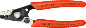 Stripping pliers for Fiber optic cable, cable-Ø 0.125-0.25 mm, L 130 mm, 75 g, 12 82 130 SB